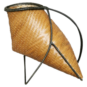 Wine holder basket (Golden brown/Zigzag)