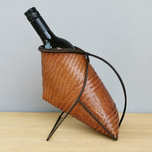 Load image into Gallery viewer, Wine holder basket (Honey brown)
