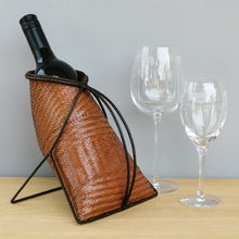 Load image into Gallery viewer, Wine holder basket (Honey brown)
