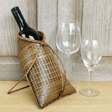 Load image into Gallery viewer, Wine holder basket (Honey brown/Dark brown)
