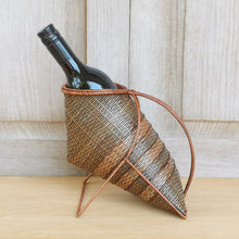 Load image into Gallery viewer, Wine holder basket (Brown/Stripes)
