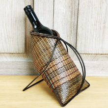 Load image into Gallery viewer, Wine holder basket (Brown/Stripes)
