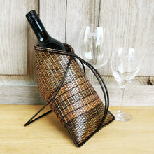 Load image into Gallery viewer, Wine holder basket (Brown/Stripes)
