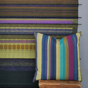Cushion cover "Tropical" (wide stripe)(M)