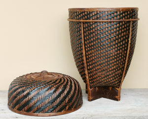 Bamboo basket "Dome" (M)