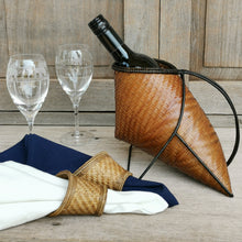 Load image into Gallery viewer, Wine holder basket (Honey brown)
